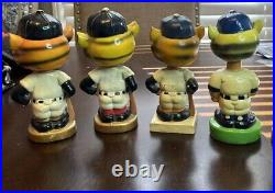 4 Vintage Detroit Tigers Bobblehead White Square Base 1960's Lions Not Incl