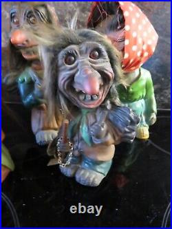 5 Vintage HEICO West Germany Troll Figure Bobblehead troll 1960's