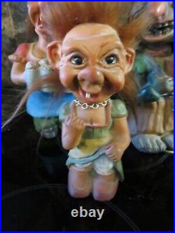 5 Vintage HEICO West Germany Troll Figure Bobblehead troll 1960's