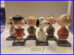 6 Vintage LEGO Chralie Brown Bobble Head Collection Mini Figures