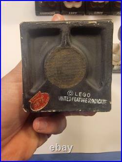 6 Vintage LEGO Chralie Brown Bobble Head Collection Mini Figures