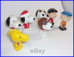 7 Vintage Peanuts Bobbleheads Woodstock Snoopy Joe Cool Lucy Charlie Brown T