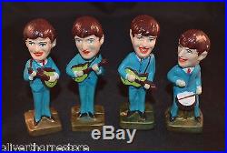 Amazing FAB 4 THE BEATLES Lot Nodder Bobble Head Set Vintage Repro John Lennon