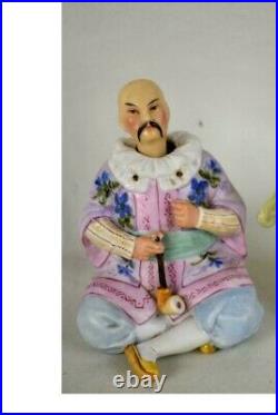 Antique German Porcelain Asian Wiseman Nodder Bobblehead circa 1920's VERY RARE