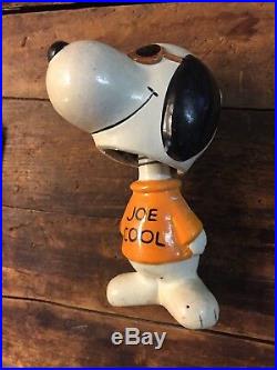 Antique Snoopy Bobble Head Vintage Peanuts Joe Cool Nodder Doll