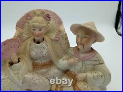 Antique Vintage Hand Painted Chinese Figures BOBBLEHEAD NODDER Japan Asian
