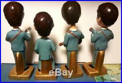 BEATLES Vintage Bobble Head Dolls 1964 CAR MASCOTS Original Set Nodders NR MINT