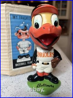 Baltimore Orioles 1960s Vintage Bobblehead Nodder Mint Condition And Original