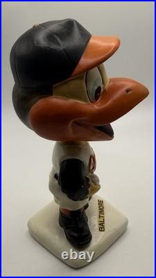Baltimore Orioles 1960s Vintage Bobblehead Nodder White Base Japan Baltimore Orioles 1960s Vintage Bobblehead Nodder White Base Japan