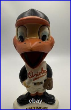 Baltimore Orioles 1960s Vintage Bobblehead Nodder White Base Japan Baltimore Orioles 1960s Vintage Bobblehead Nodder White Base Japan