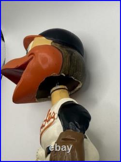 Baltimore Orioles 1960s Vintage Bobblehead Nodder White Base Japan Baltimore Orioles 1960s Vintage Bobblehead Nodder White Base Japan