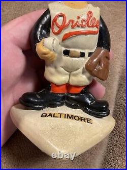 Baltimore Orioles Mascot Vintage 1960s Bobble Head Nodder White Base Japan