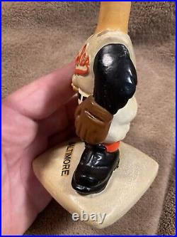 Baltimore Orioles Mascot Vintage 1960s Bobble Head Nodder White Base Japan