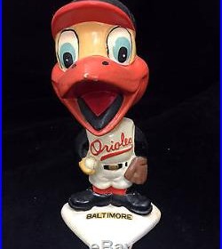 Baltimore Orioles The Bird Vintage Mascot White Base Bobblehead Nodder