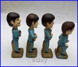Beatles Vintage 1964 Set of Four Bobbleheads Bobbers Nodders Cake Toppers