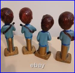 Beatles Vintage 4Bobbleheads Plastic CakeToppers 1964 JohnPaulGeorgeandRingo