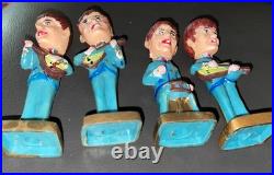 Beatles Vintage 4Bobbleheads Plastic CakeToppers 1964 JohnPaulGeorgeandRingo