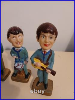 Beatles Vintage 4Bobbleheads Plastic CakeToppers 1964 JohnPaulGeorgeandRingo