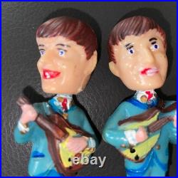 Beatles Vintage 4Bobbleheads Plastic CakeToppers 1964 JohnPaulGeorgeandRingo