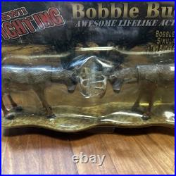 Bobble Bucks Deer Fighting Pair Awesome Lifelike Action VTG in package