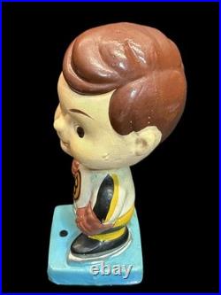 Boston Bruins Vintage Blue Base 1960s MINI Bobblehead Nodder Ceramic Exellent