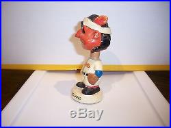 Chief Wahoo, Cleveland Indians Miniature Bobble Head, Vintage 4 1/2 Inches Tall