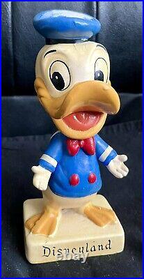 Ceramic Bobblehead Nodder Donald Duck Walt Disney Prod Disneyland 6 Vintage-EUC