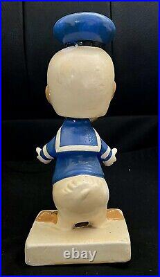 Ceramic Bobblehead Nodder Donald Duck Walt Disney Prod Disneyland 6 Vintage-EUC