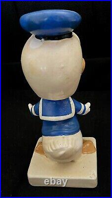 Ceramic Bobblehead Nodder Donald Duck Walt Disney Prod Disneyland 6 Vintage-EUC