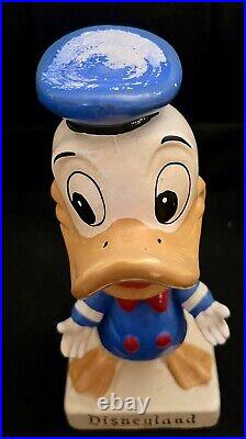 Ceramic Bobblehead Nodder Donald Duck Walt Disney Prod Disneyland 6 Vintage-EUC