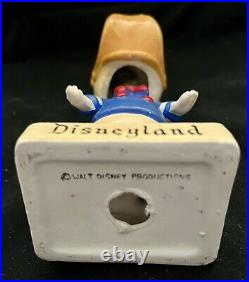 Ceramic Bobblehead Nodder Donald Duck Walt Disney Prod Disneyland 6 Vintage-EUC