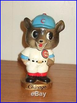 Chicago CUBS 1968 vintage Nodder / Bobblehead doll Gold round base