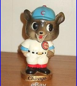 Chicago CUBS 1968 vintage Nodder / Bobblehead doll Gold round base