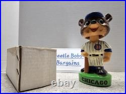 Chicago Cubs MLB Vintage 1960's Ceramic Bobblehead With Box REPAIRED READ Chicago Cubs MLB Vintage 1960's Ceramic Bobblehead With Box REPAIRED READ