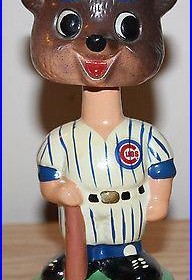Chicago Cubs Vintage Nodder Bobblehead Clark Cub Nice Condition Green Base