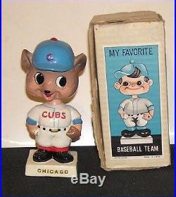 Chicago Cubs Vintage Nodder/Bobblehead Clark Cub with box