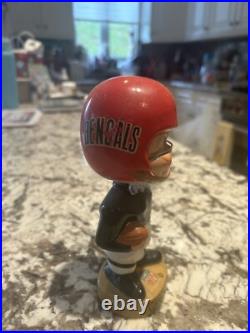 Cincinnati Bengals 1960's Bobble Head Figure NFL Vintage Rare Gold Base Cincinnati Bengals 1960's Bobble Head Figure NFL Vintage Rare Gold Base