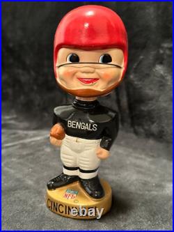 Cincinnati Bengals 1960's Bobble Head Nodder Figure NFL Vintage Rare Gold Base Cincinnati Bengals 1960's Bobble Head Nodder Figure NFL Vintage Rare Gold Base