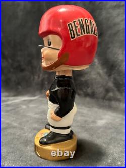 Cincinnati Bengals 1960's Bobble Head Nodder Figure NFL Vintage Rare Gold Base Cincinnati Bengals 1960's Bobble Head Nodder Figure NFL Vintage Rare Gold Base