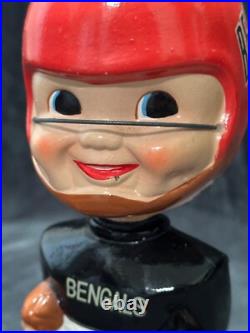 Cincinnati Bengals 1960's Bobble Head Nodder Figure NFL Vintage Rare Gold Base Cincinnati Bengals 1960's Bobble Head Nodder Figure NFL Vintage Rare Gold Base