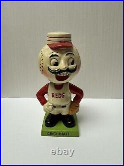 Cincinnati Reds? 1960's VINTAGE Bobblehead Japan RARE Green Square Base NM-MT