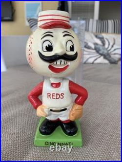 Cincinnati Reds 1960's VINTAGE Bobblehead Japan RARE Green Square Base NM-MT