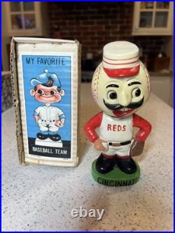 Cincinnati Reds? 1960's VINTAGE Bobblehead Japan RARE Green Square Base NM-MT