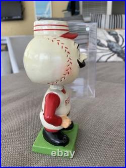 Cincinnati Reds 1960's VINTAGE Bobblehead Japan RARE Green Square Base NM-MT
