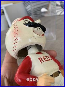 Cincinnati Reds 1960's VINTAGE Bobblehead Japan RARE Green Square Base NM-MT