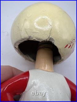 Cincinnati Reds Gold Base Baseball Bobble Head Nodder Rare Vintage w box 1960s