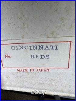 Cincinnati Reds Gold Base Baseball Bobble Head Nodder Rare Vintage w box 1960s