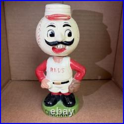 Cincinnati Reds, MLB Baseball Bobblehead Nodder Green Base Japan- 60s Vintage 7