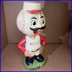 Cincinnati Reds, MLB Baseball Bobblehead Nodder Green Base Japan- 60s Vintage 7