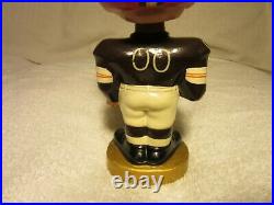 Cleveland Browns Vintage Bobblehead 1968 Gold Base Real Face Nodder NFL